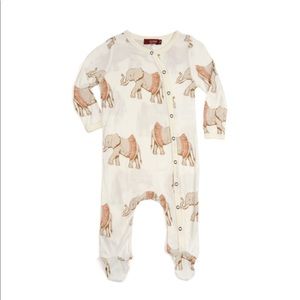MILKBARN Bamboo Footed Romper Tutu Elephant